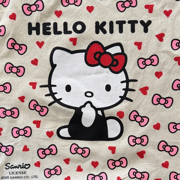 Sanrio Hello Kitty Beige Tote with Pink and Red Accents - Picture 2 of 6